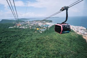 cabin cáp treo Hòn Thơm Phú Quốc nhìn từ trên cao