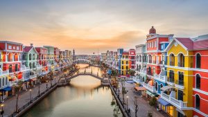 Kênh đào Venice tại Grand World Phú Quốc với kiến trúc châu Âu